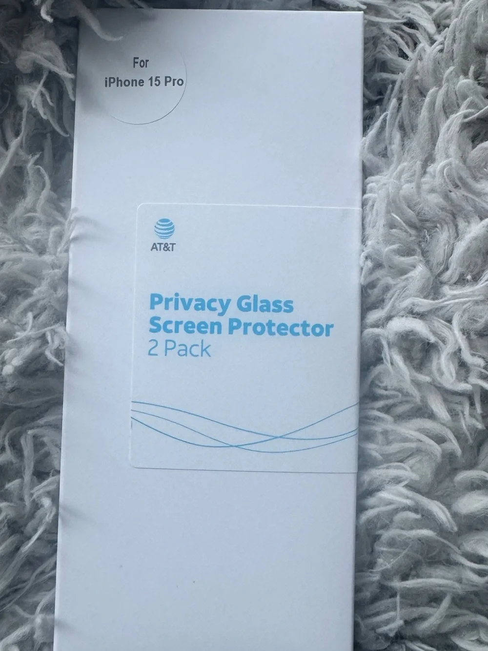 Privacy Glass Screen Protector for iPhone 15 Pro - White (2 Pack)